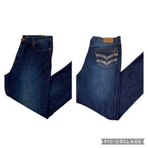 Ladies Gazoz Dark Wash Straight‎ Leg Jeans Size 14